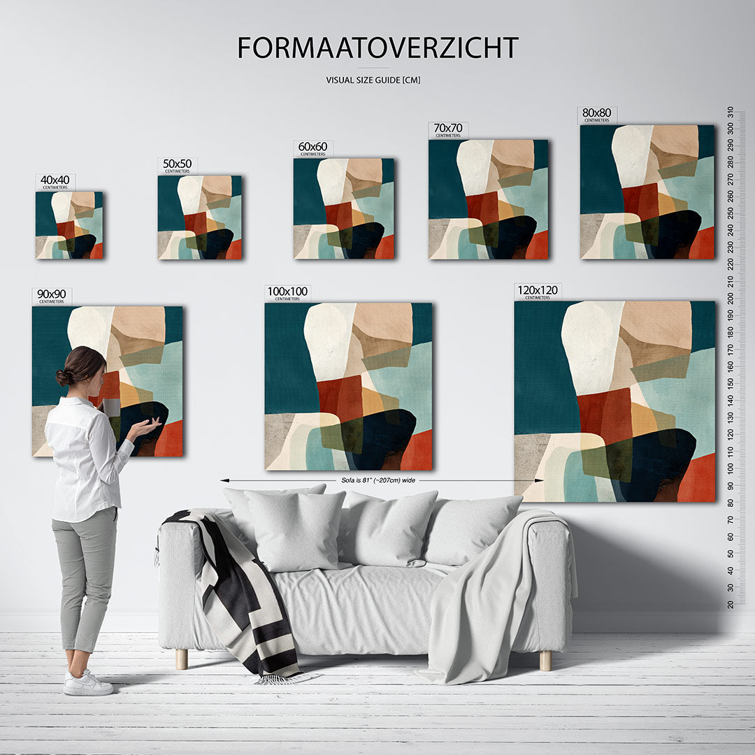 Organische vormen compositie Kunstwerk
