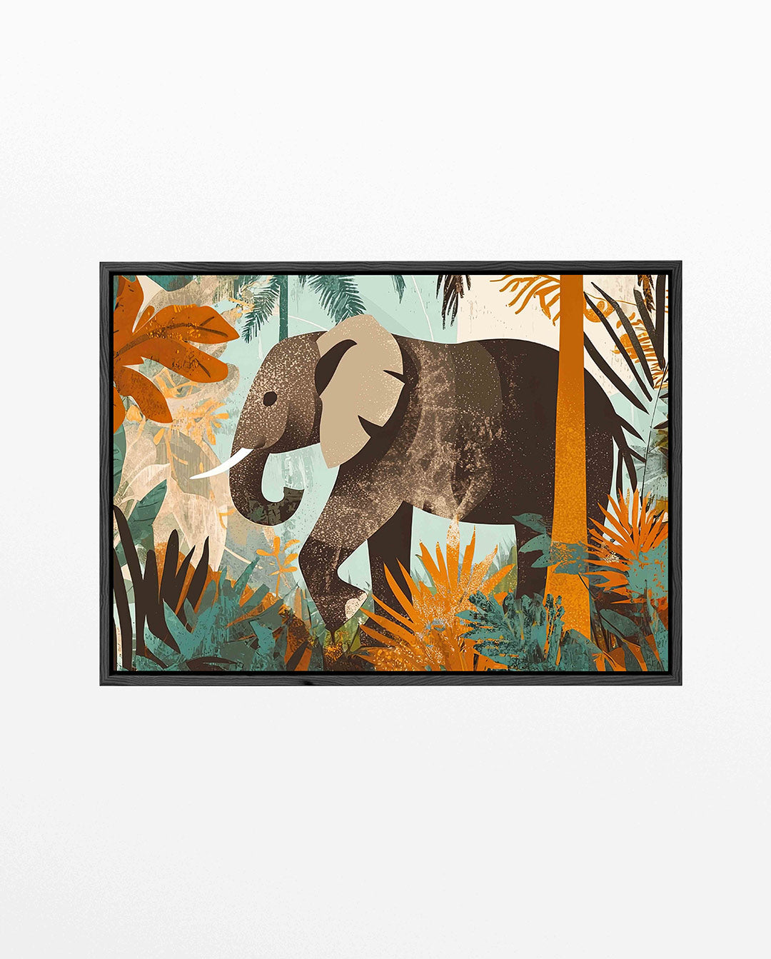 Olifant in jungle Kunstwerk