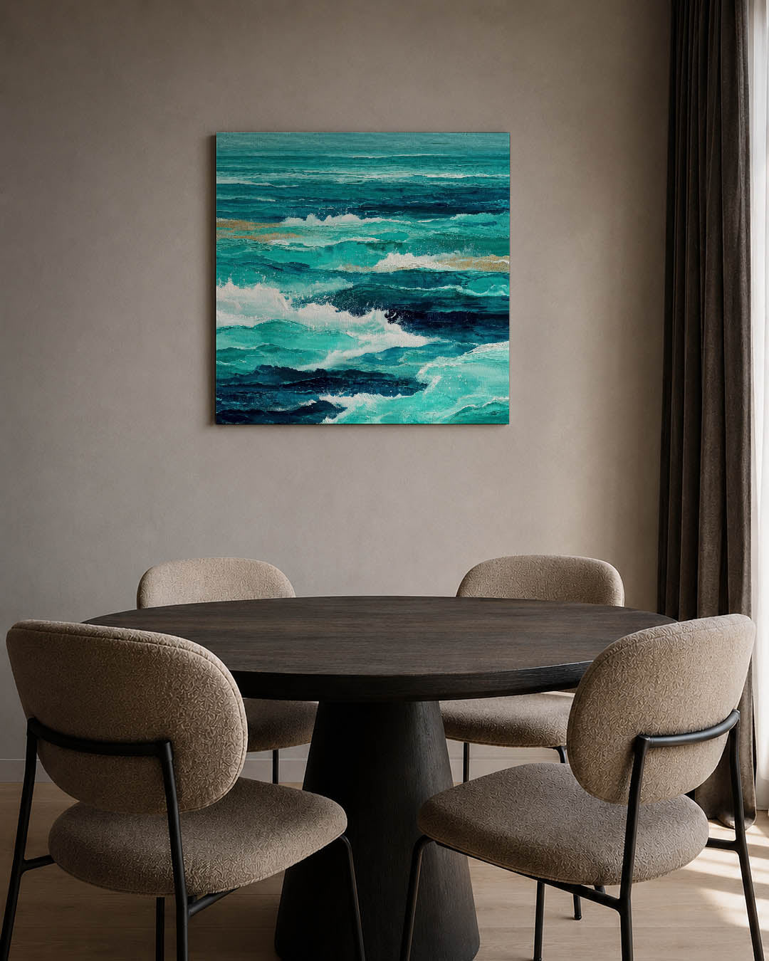 Dynamische zee Kunstwerk
