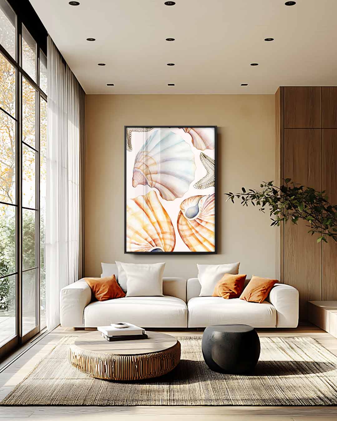 Zeeleven in Aquarel Kunstwerk-canvas-dibond-plexiglas-wanddecoratie-WallArtistic