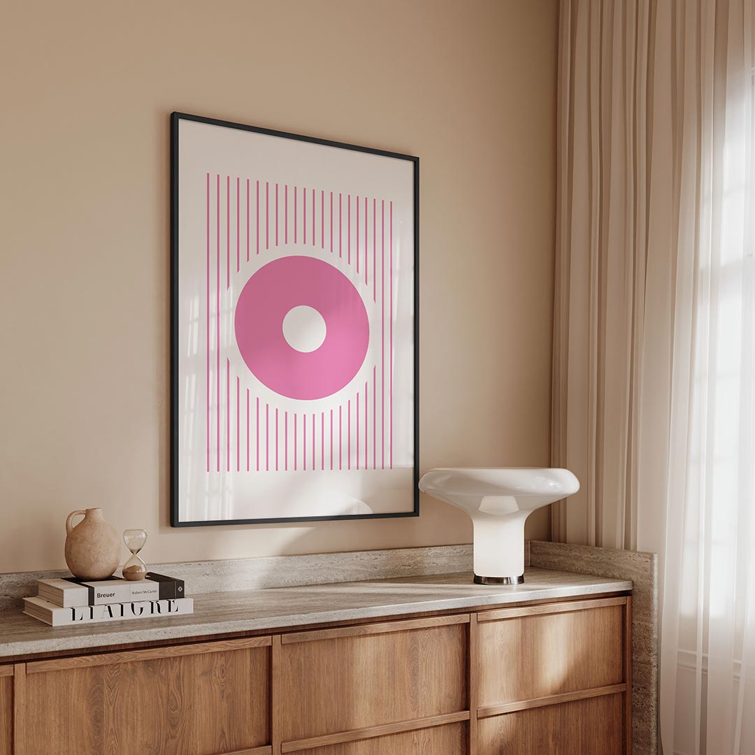 Cirkel en lijnen Poster