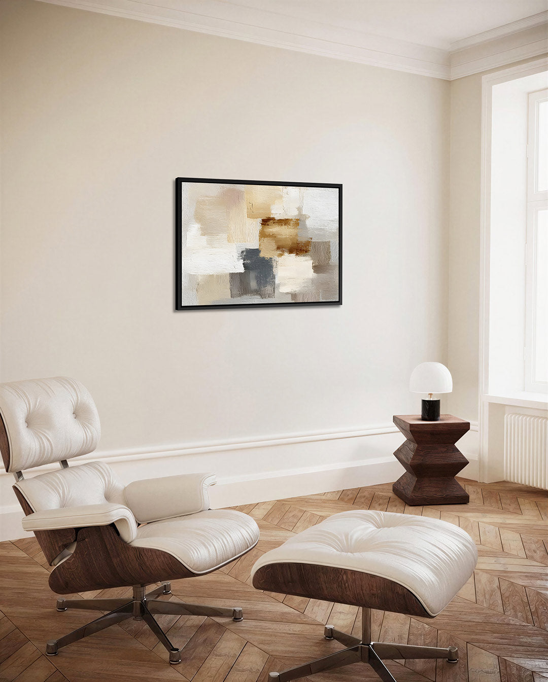 Zachte kleuren compositie Kunstwerk