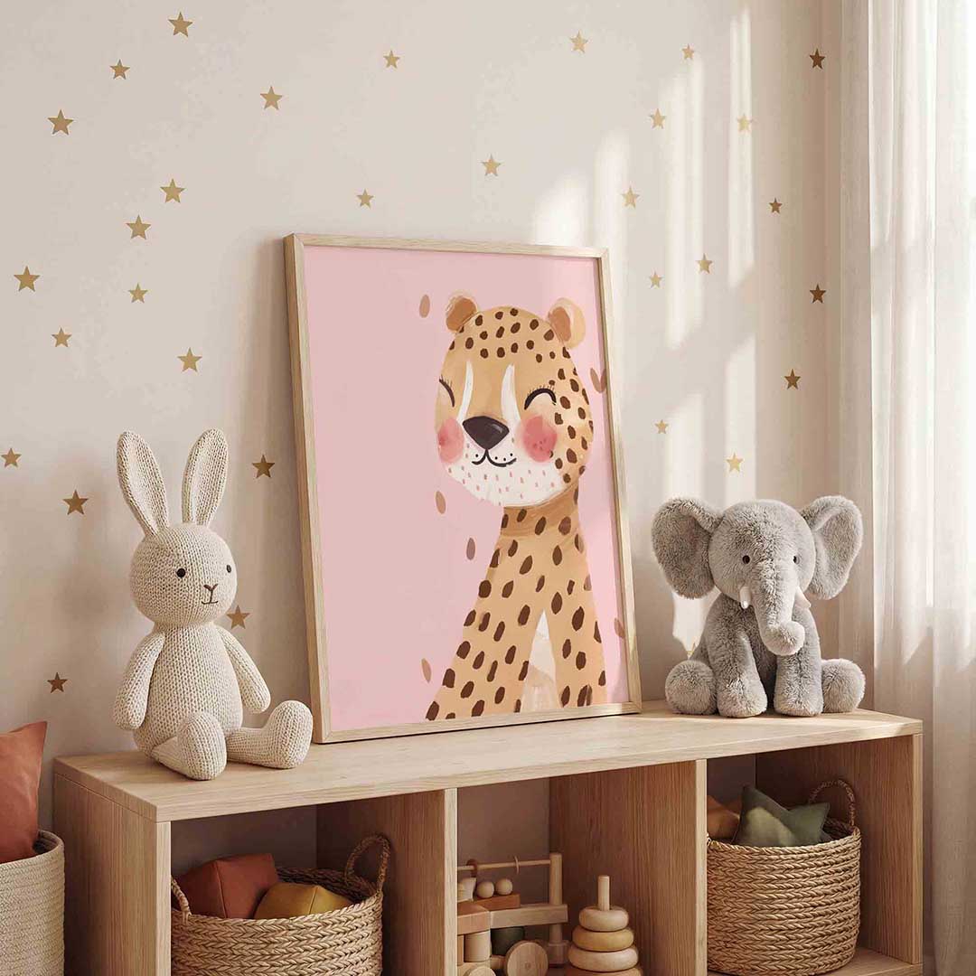 Lachende luipaard Poster