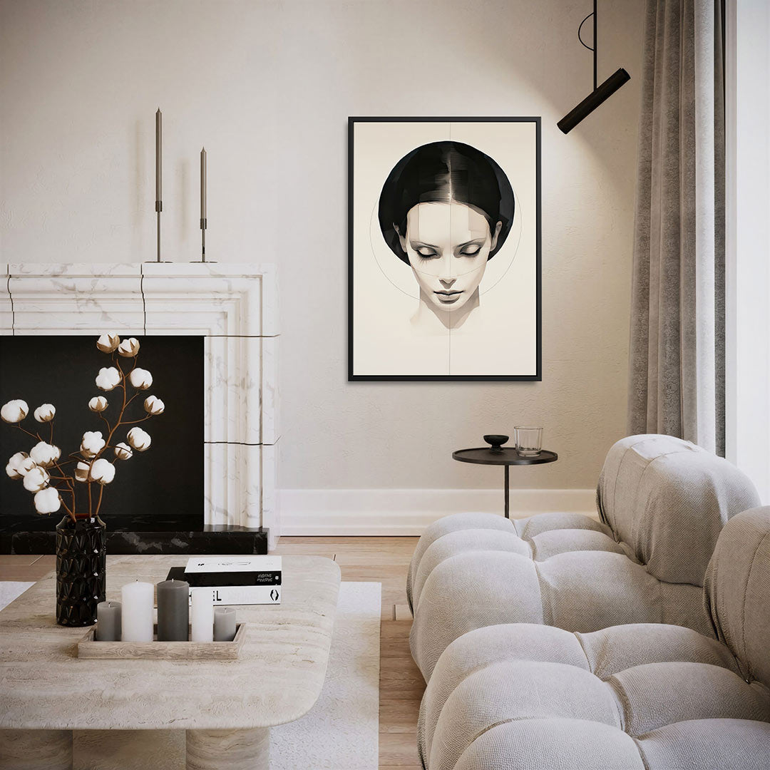 Geometrisch portret Kunstwerk