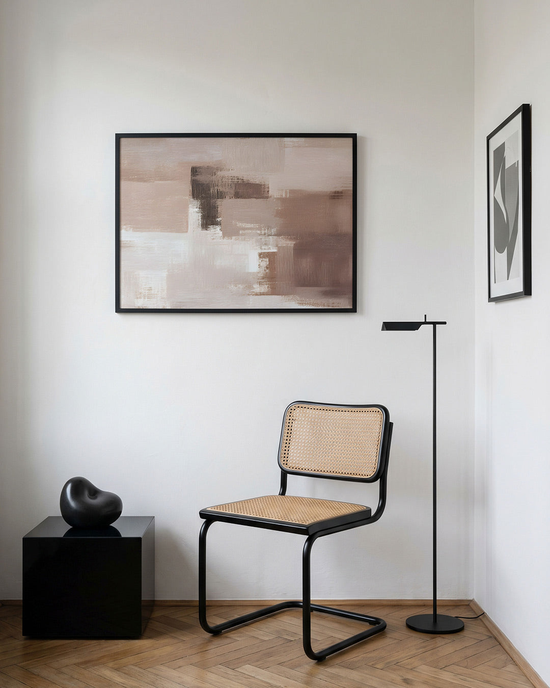 Abstracte beige vlakken Poster