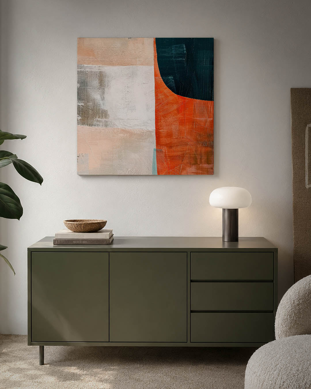 Geometrische kleurencompositie Kunstwerk
