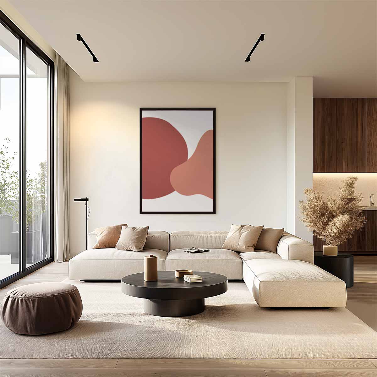 Harmonieuze Abstractie Kunstwerk-canvas-dibond-plexiglas-wanddecoratie-WallArtistic