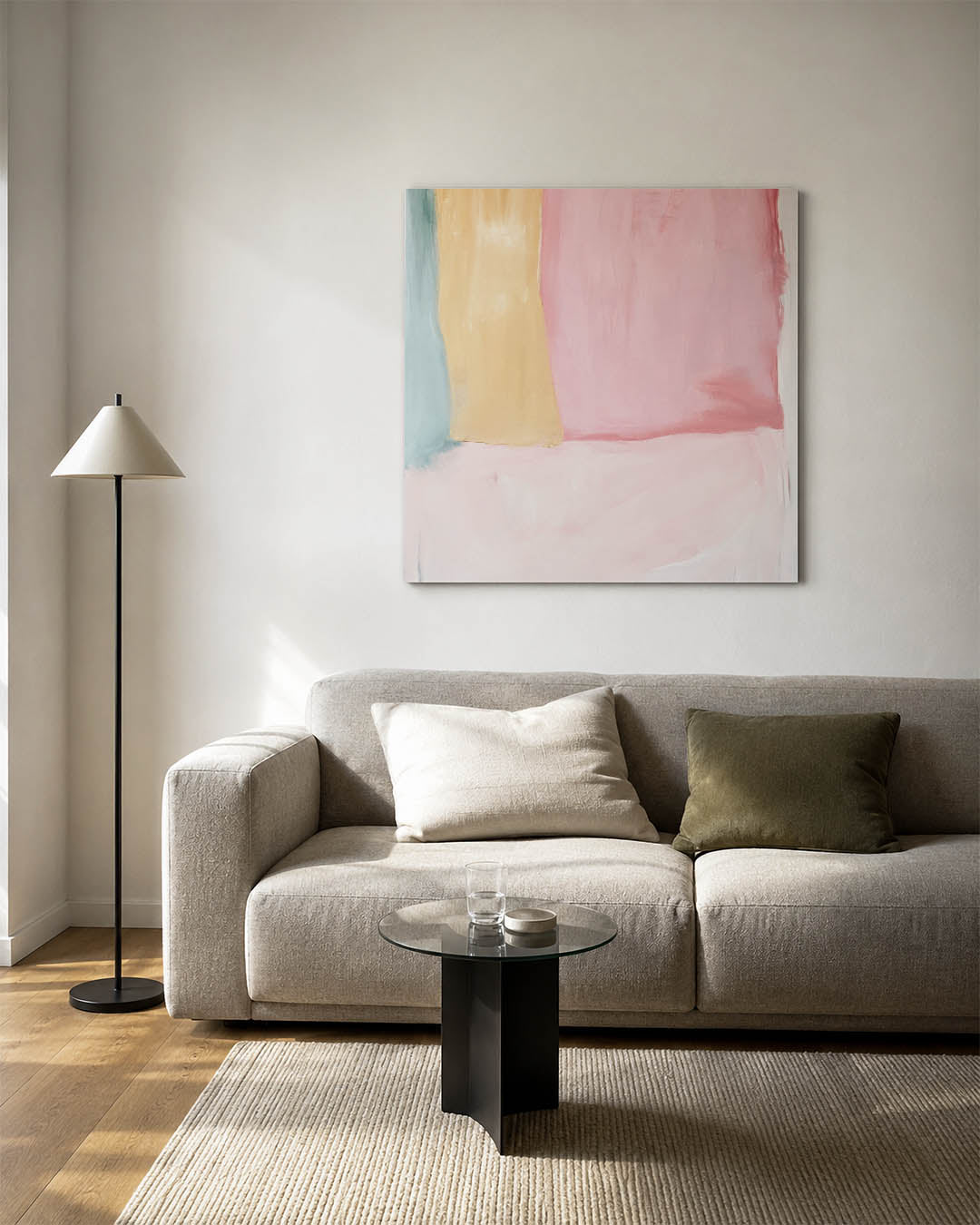 Zachte kleurvlakken Kunstwerk