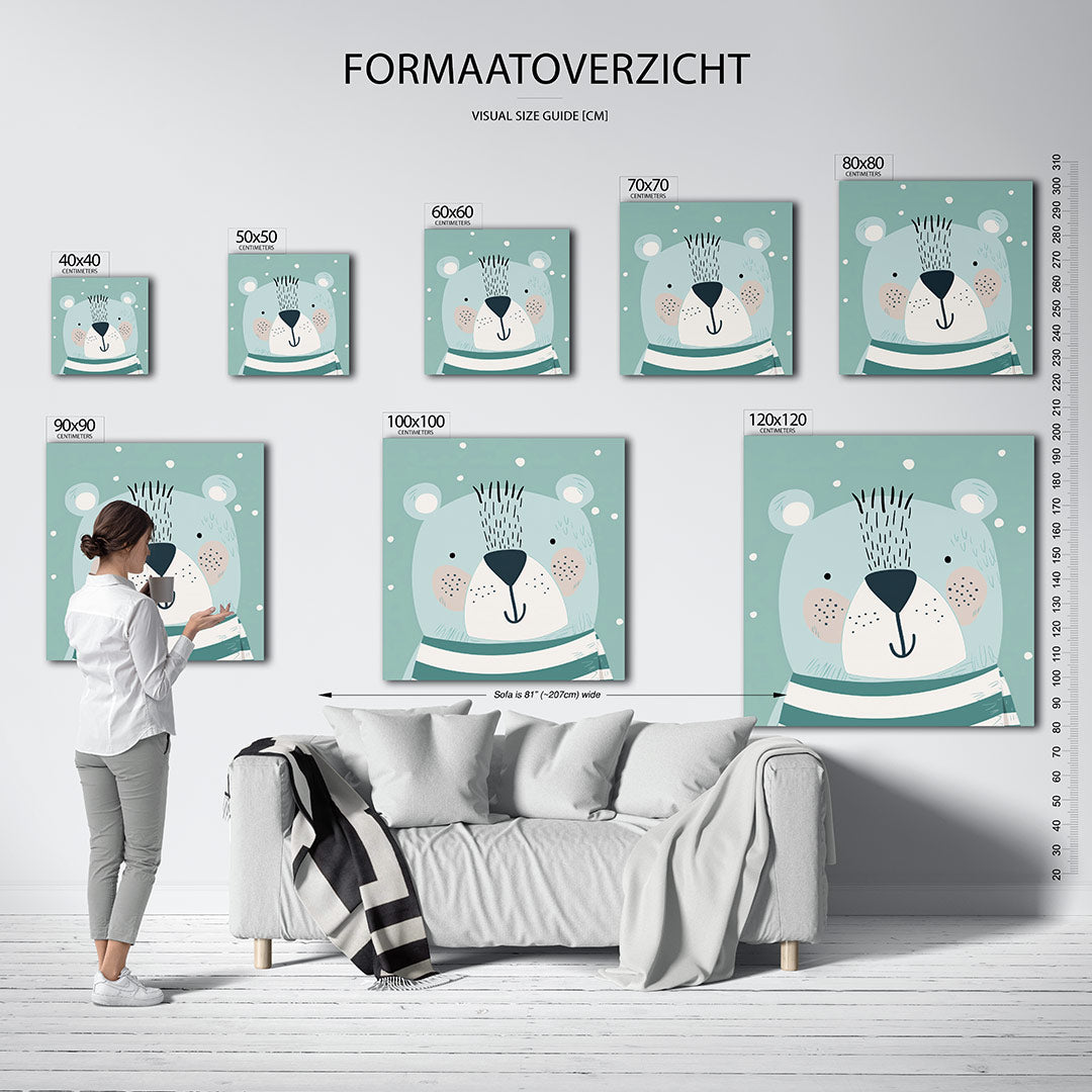 Vrolijke beer illustratie Kunstwerk