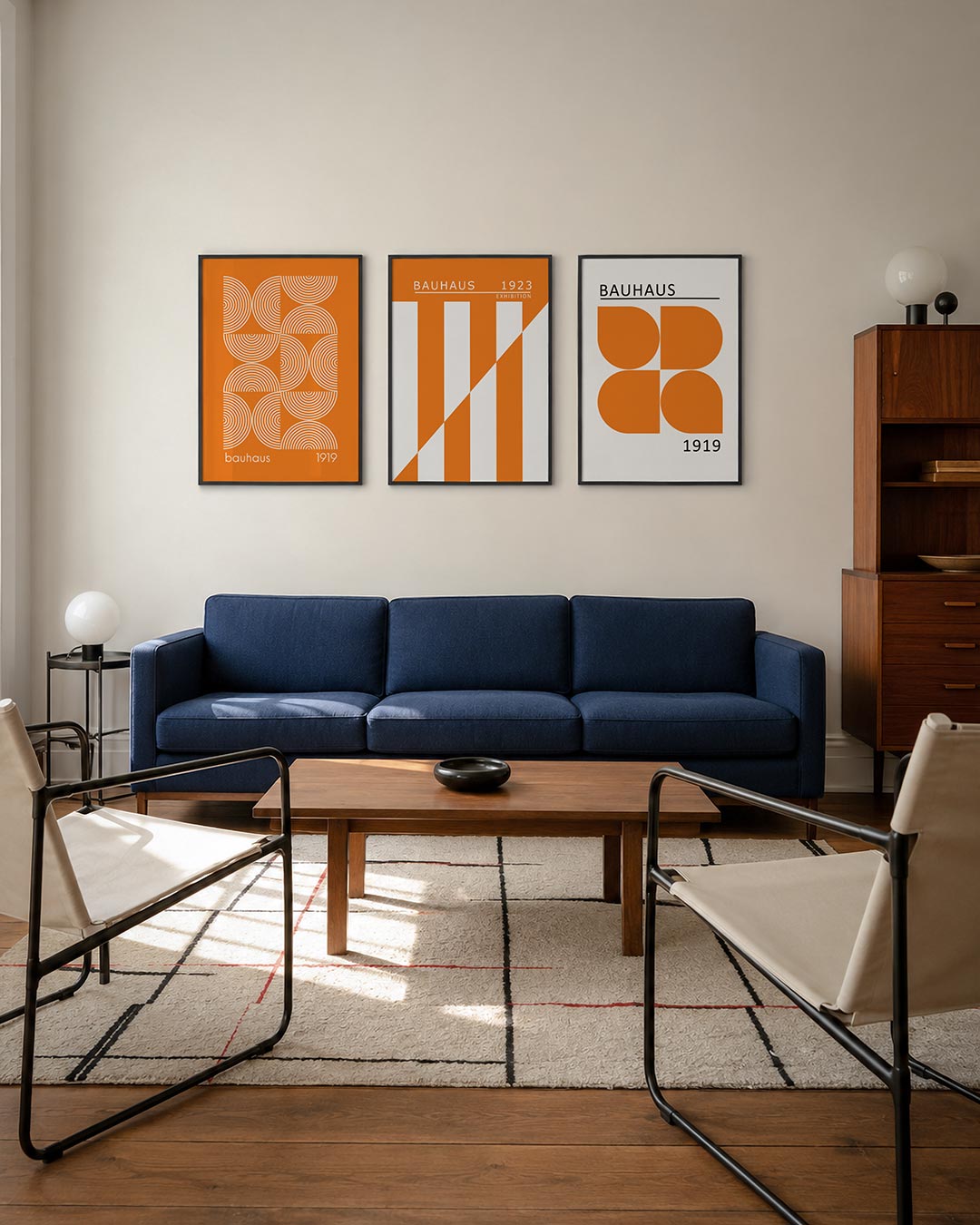 Cirkelpatroon oranje Posterset