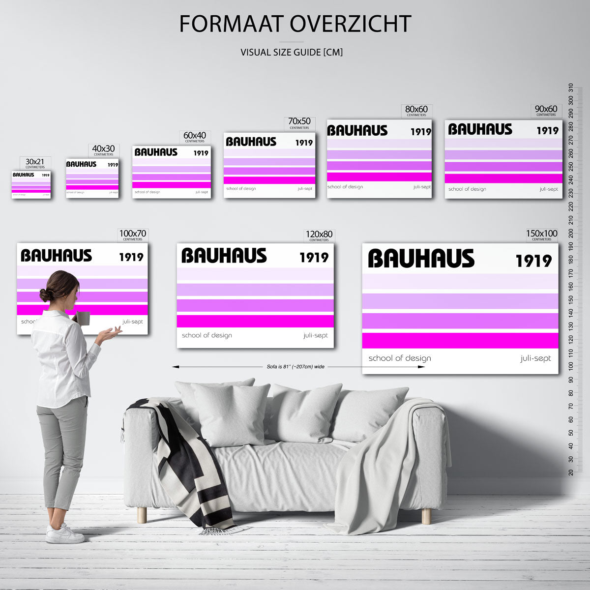 Lijnen en kleurvlakken Poster