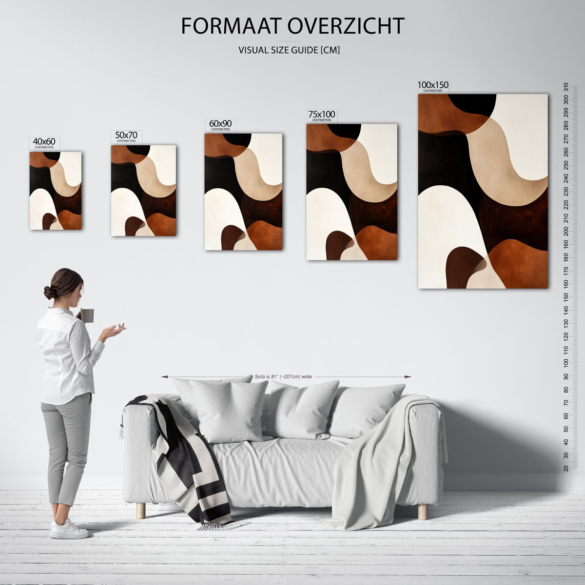 Organische vormen compositie Kunstwerk