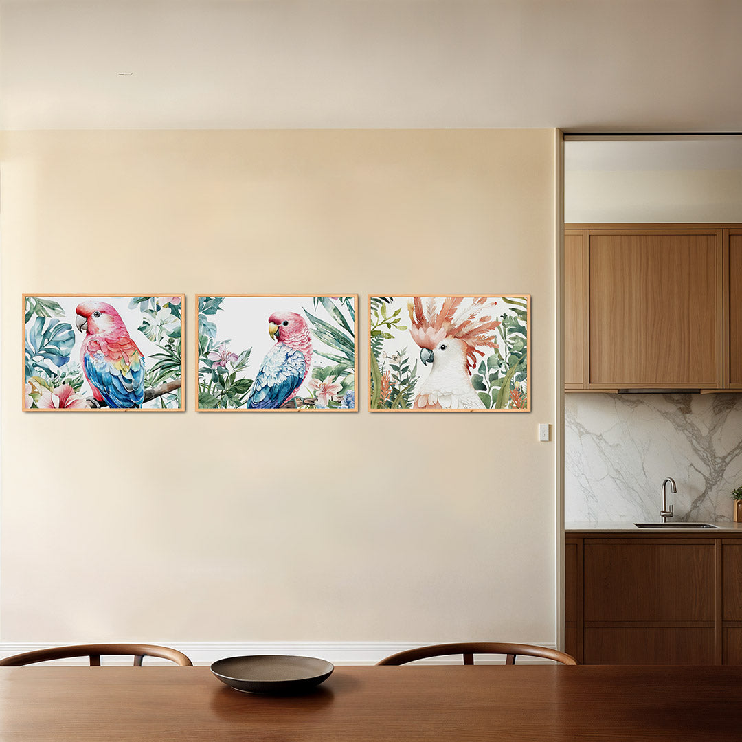 Vogel en bladeren Posterset