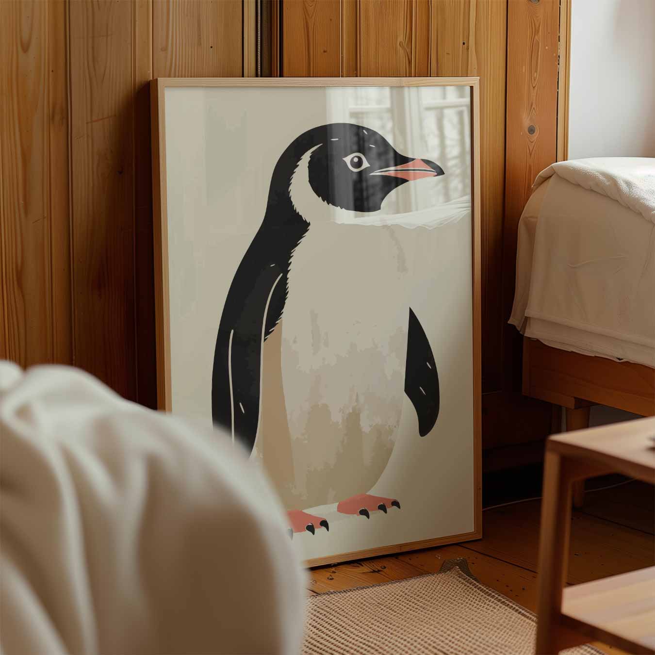 Schattige Pinguïn Illustratie Poster-WallArtistic