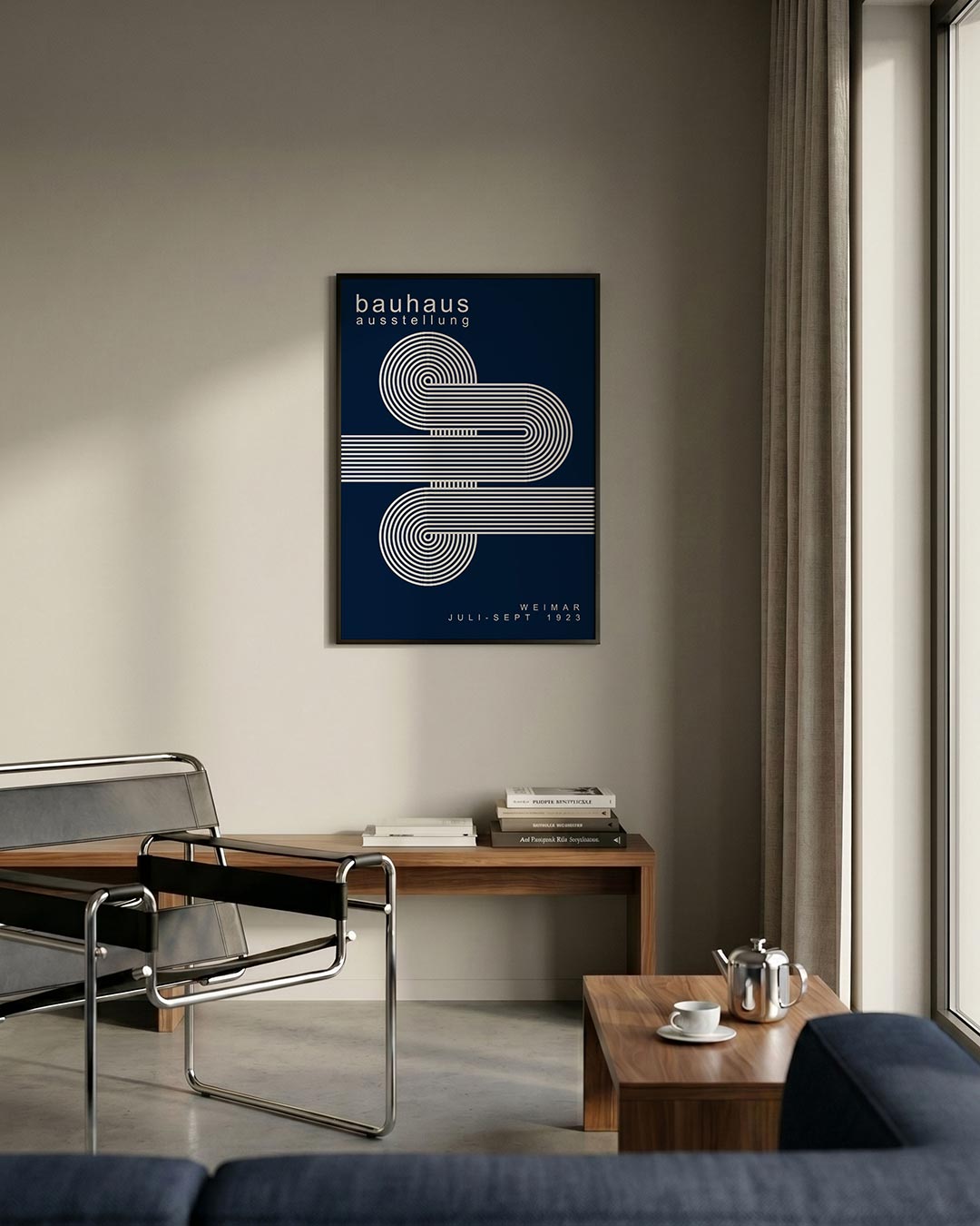 Lijnenspel en cirkel Poster