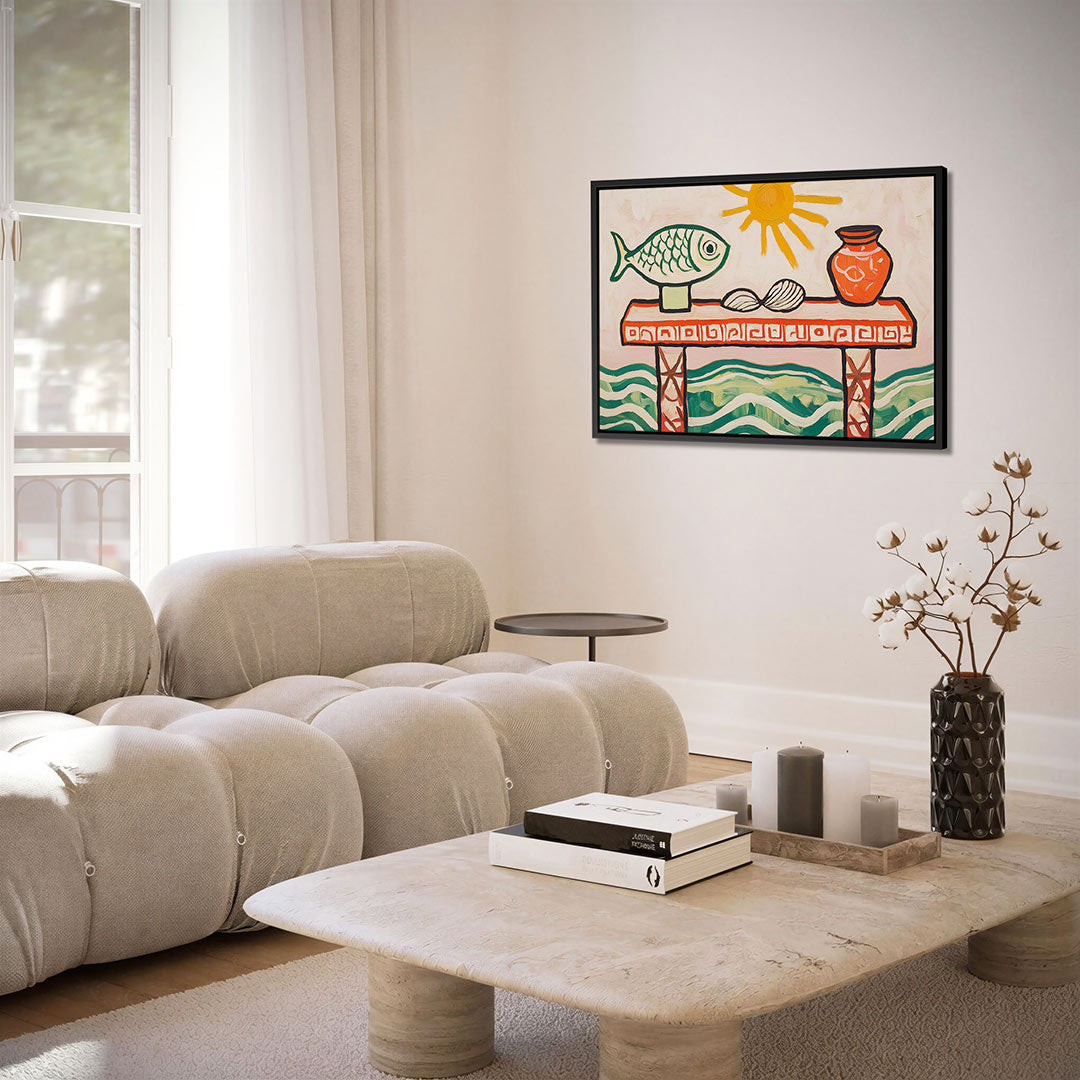 Vrolijke tafereel Kunstwerk