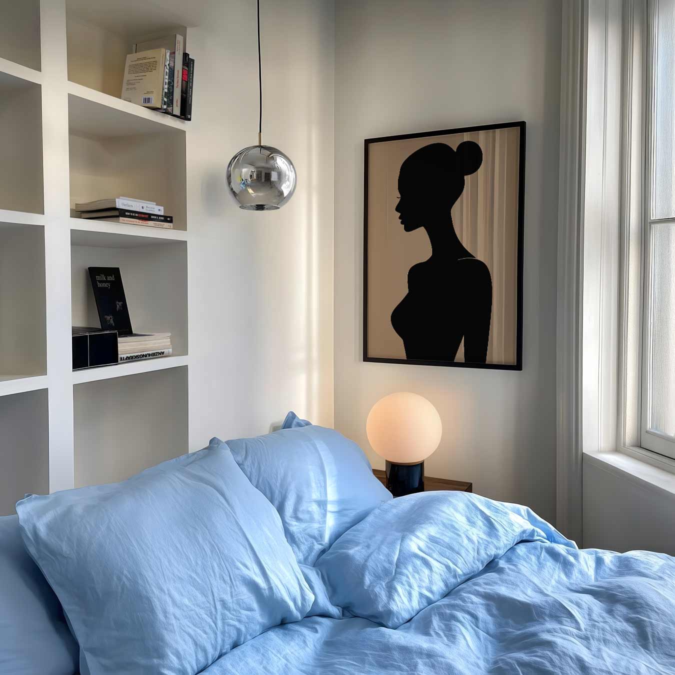 Elegante Vrouwelijke Silhouet Poster-WallArtistic