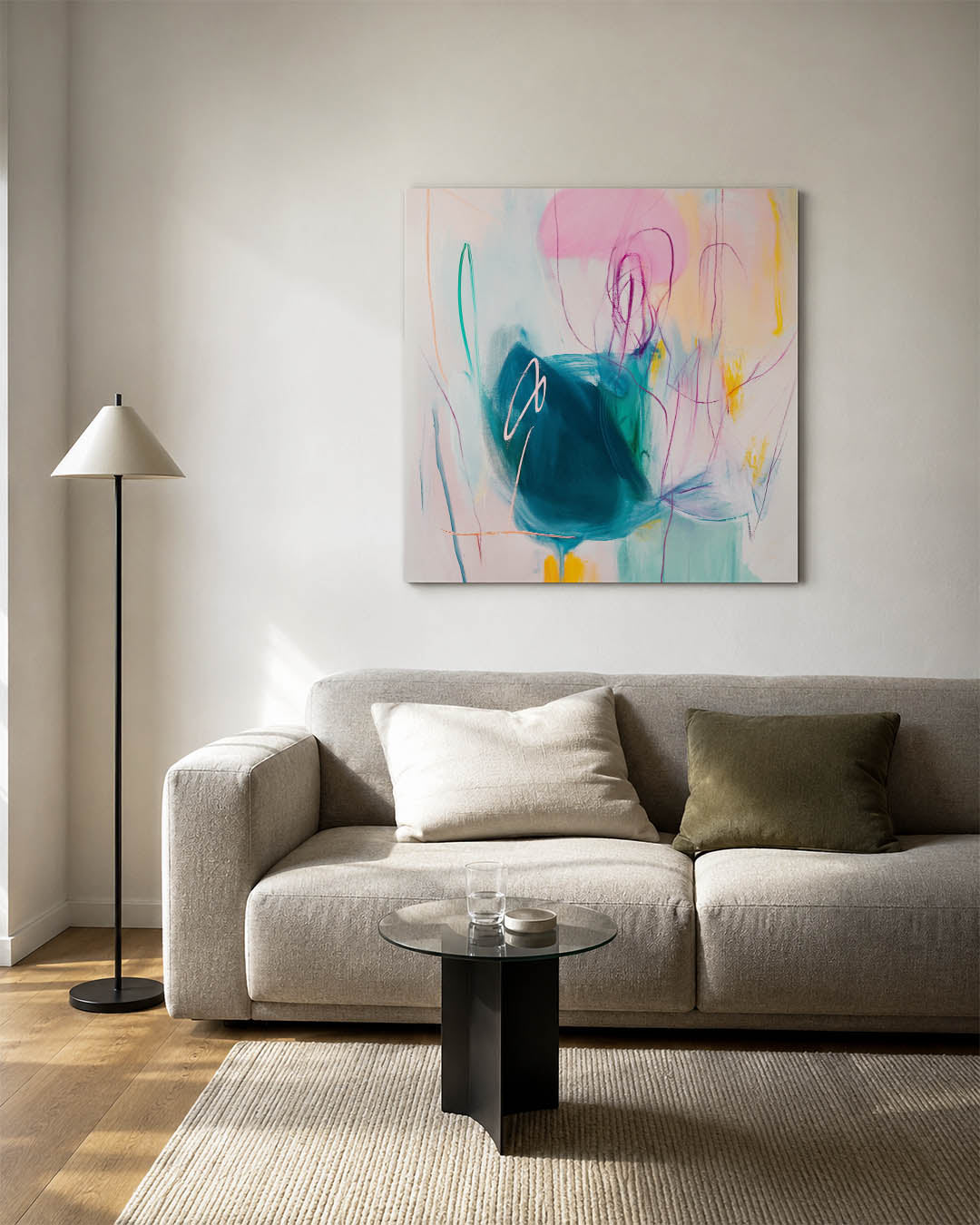 Dynamische kleurenexplosie Kunstwerk