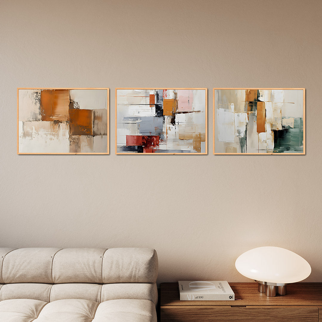 Aardetinten en textuur Posterset