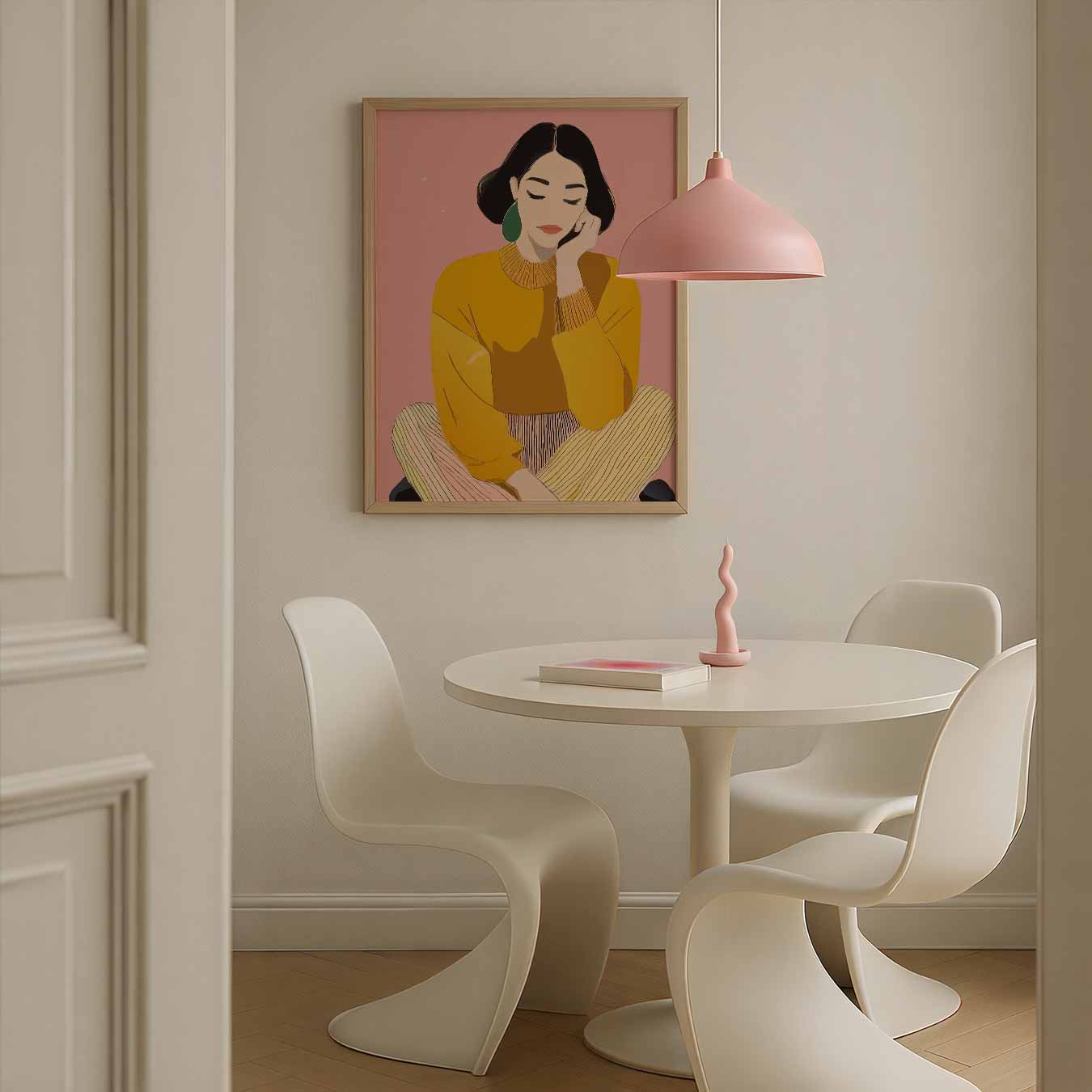 Dromerige Damesportret Poster-WallArtistic