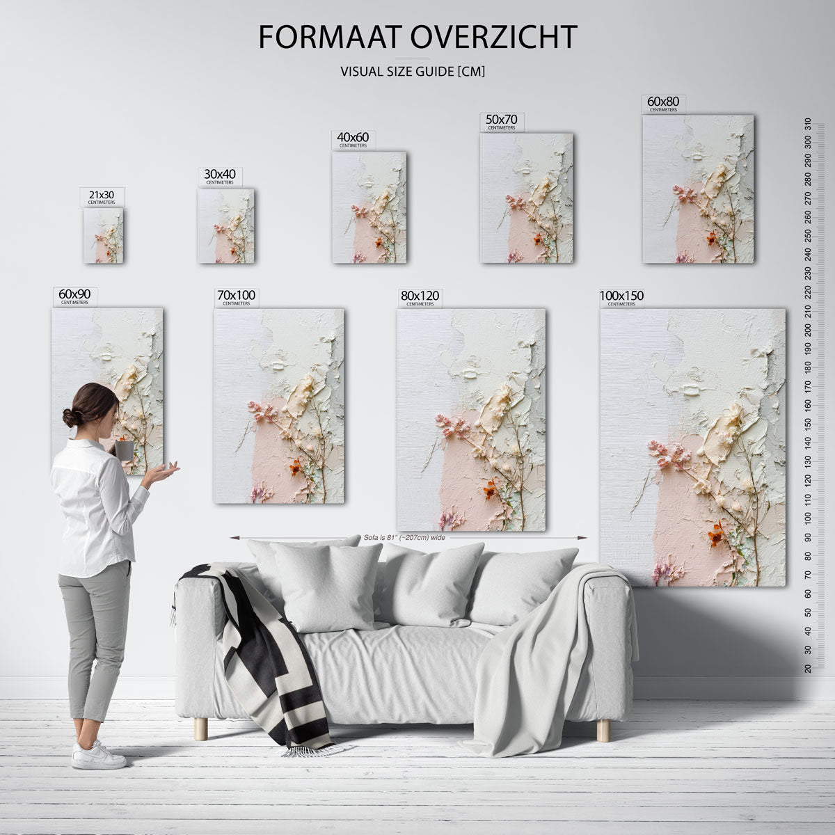 Gedroogde bloemen en textuur Poster