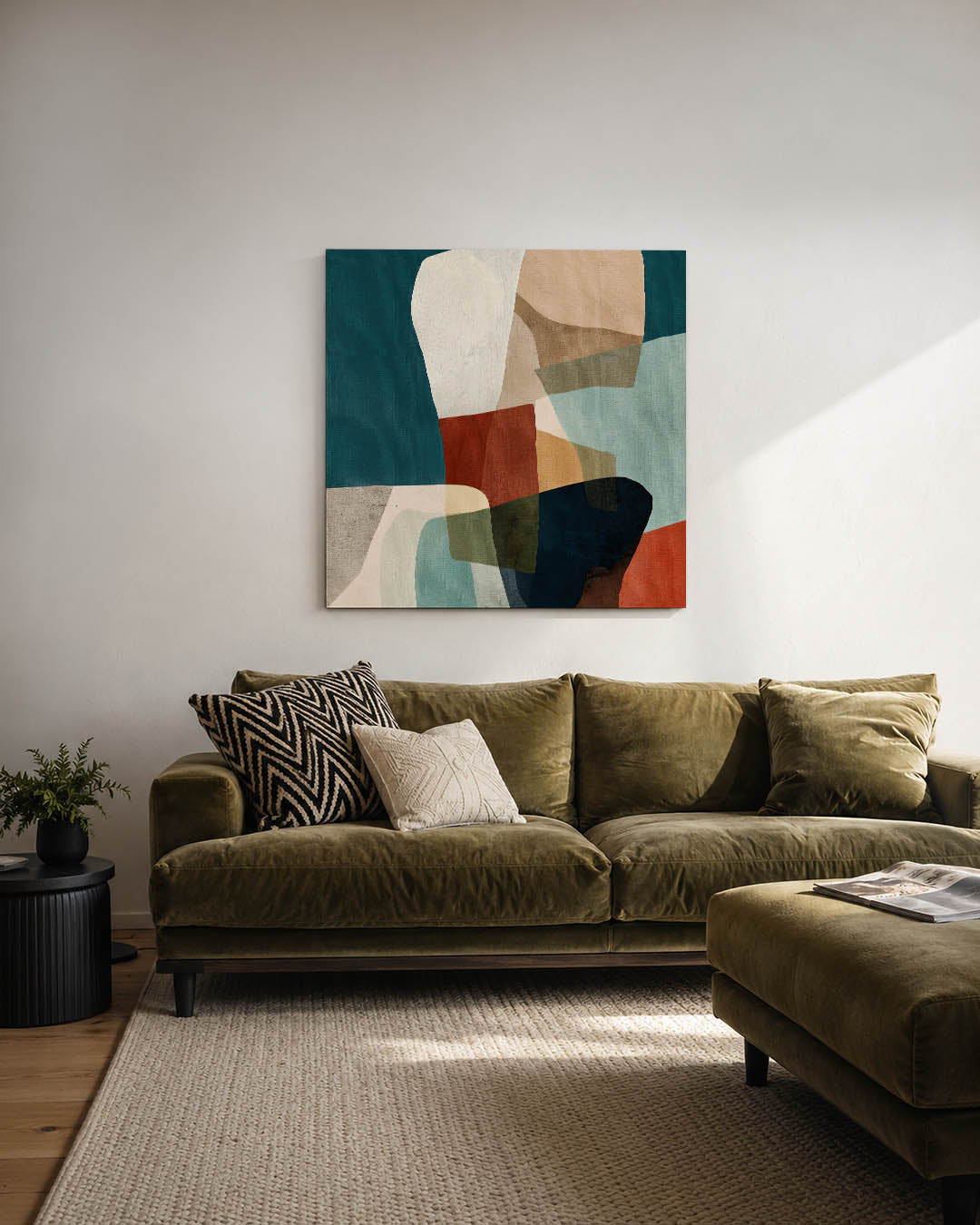 Organische vormen compositie Kunstwerk