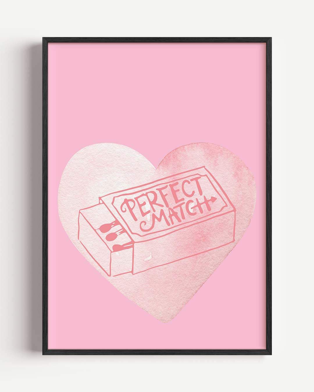 Perfect Match Heart Poster-WallArtistic