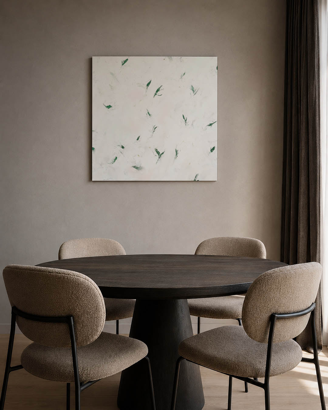Subtiele groene accenten Kunstwerk