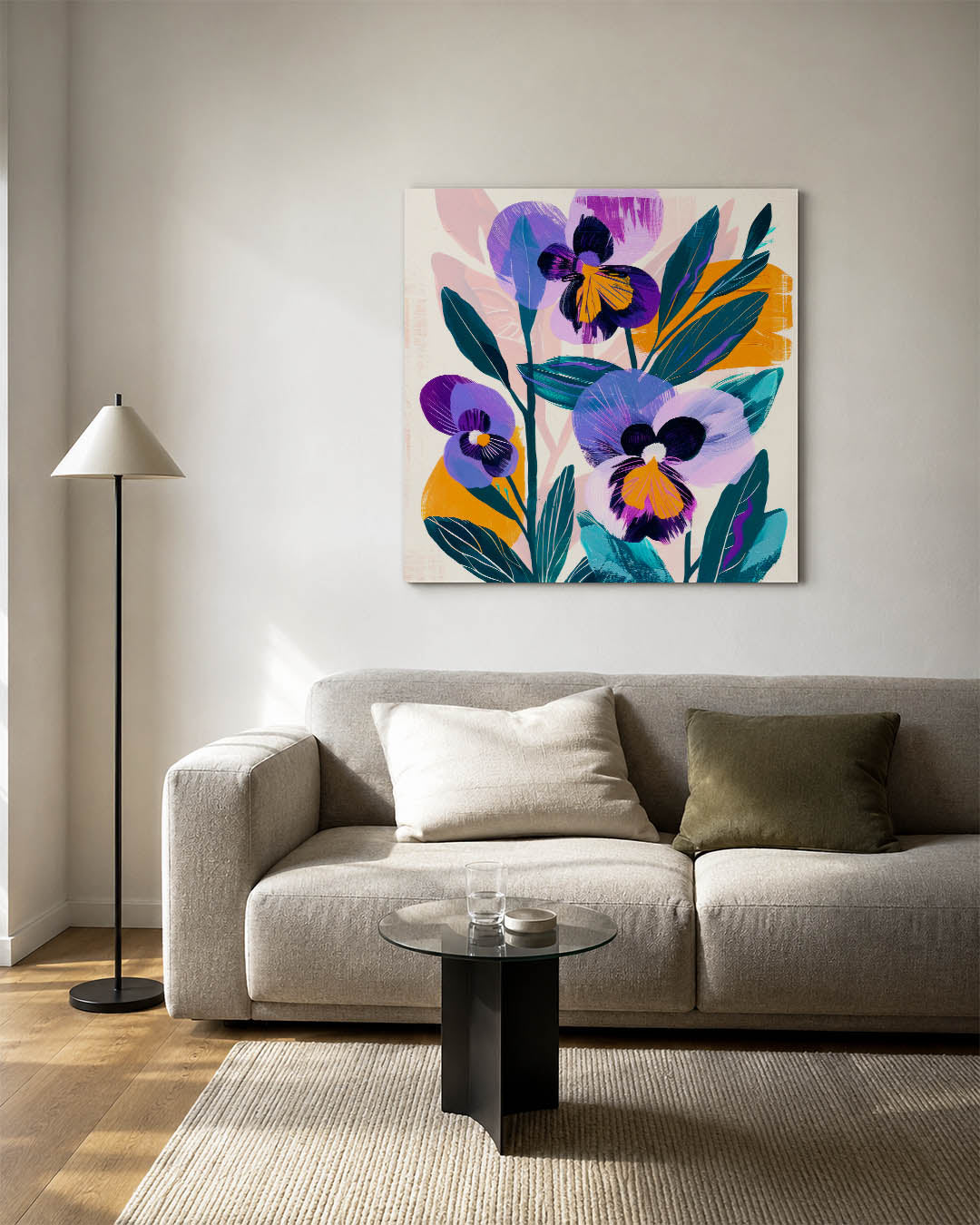 Bloemrijke kleurenexplosie Kunstwerk