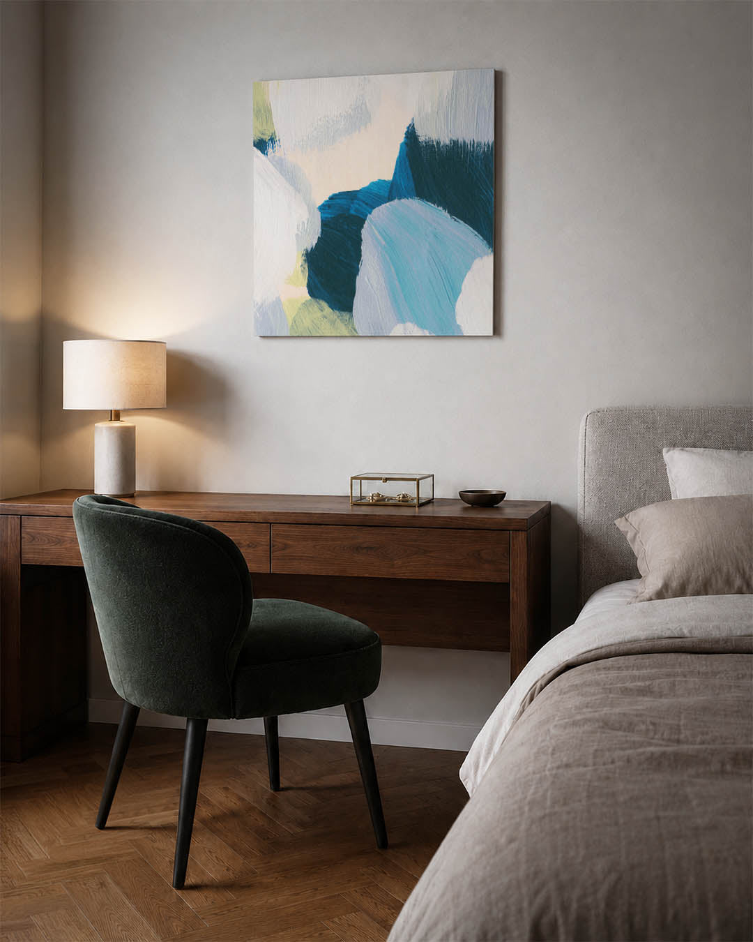 Kleurrijke penseelstreken Kunstwerk