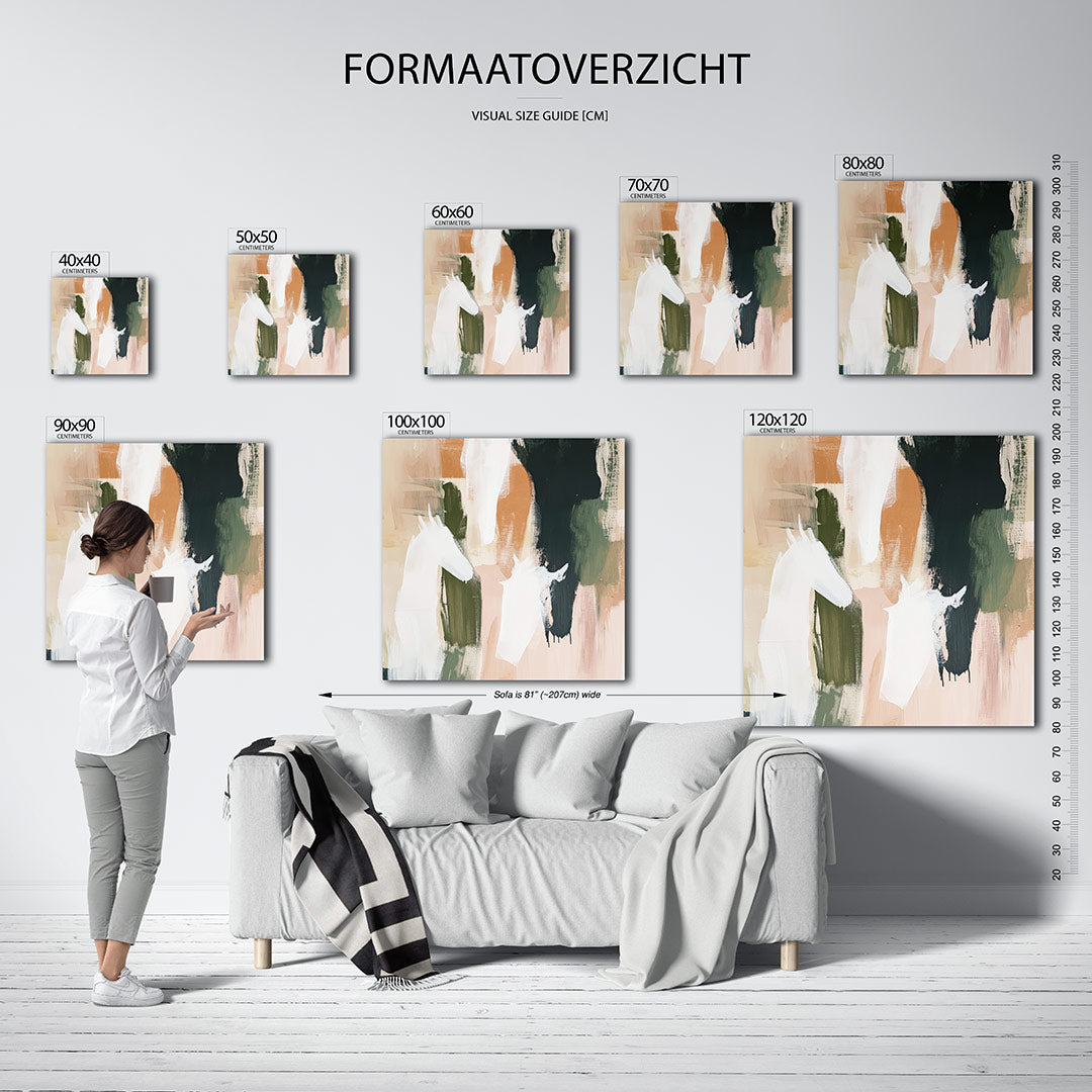 Dynamische vormen Kunstwerk