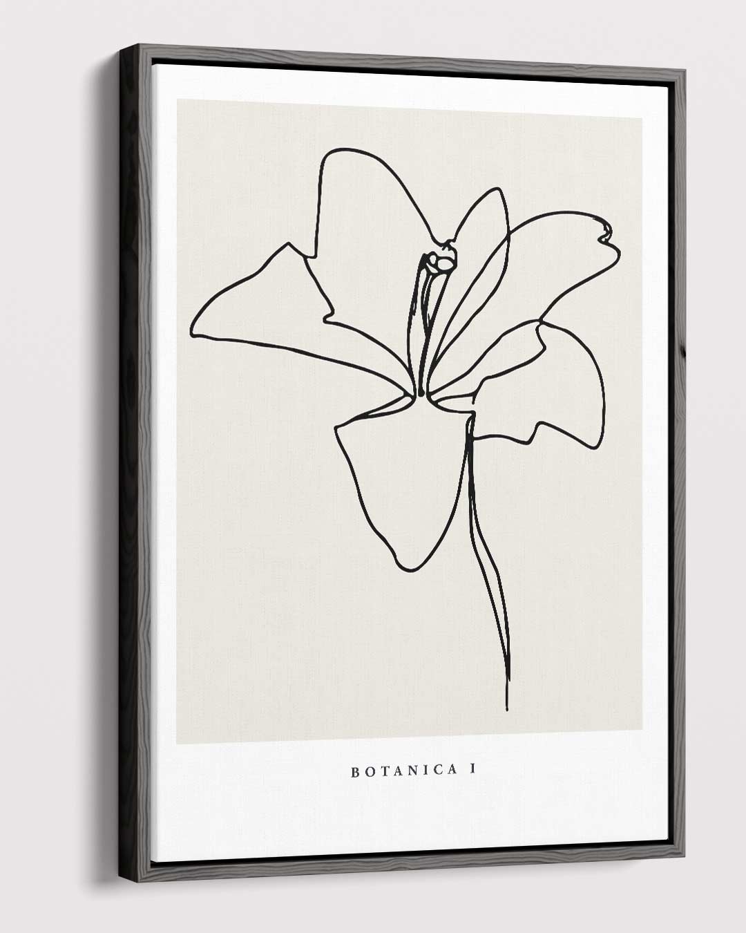 Elegante Bloemenlijntekening Kunstwerk-canvas-dibond-plexiglas-wanddecoratie-WallArtistic