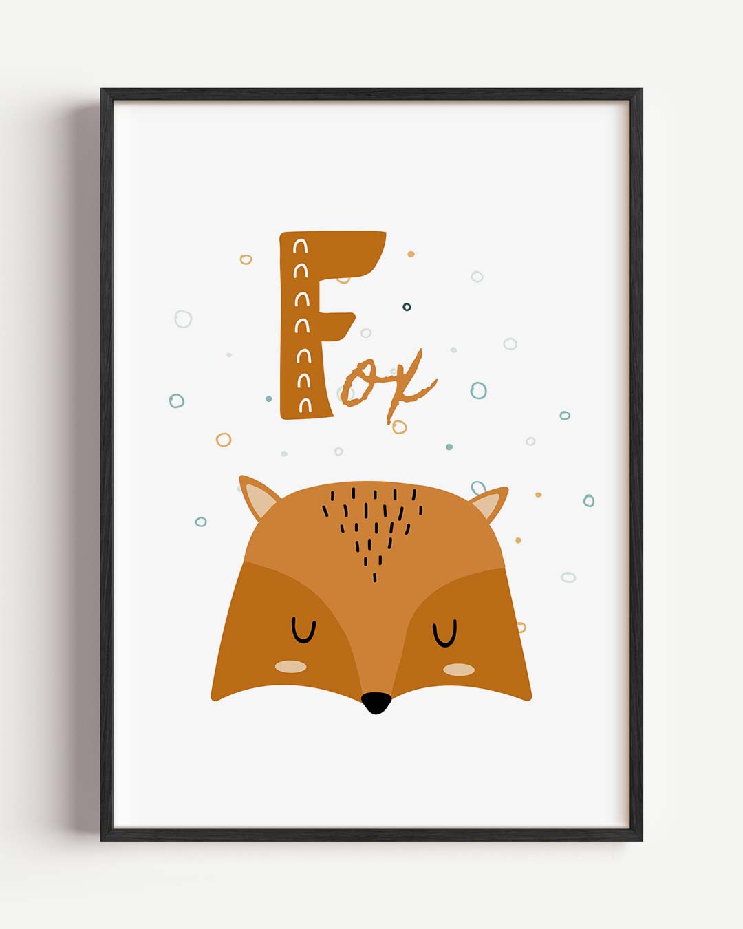 Dromerige Vos Kinderkamer Poster-WallArtistic