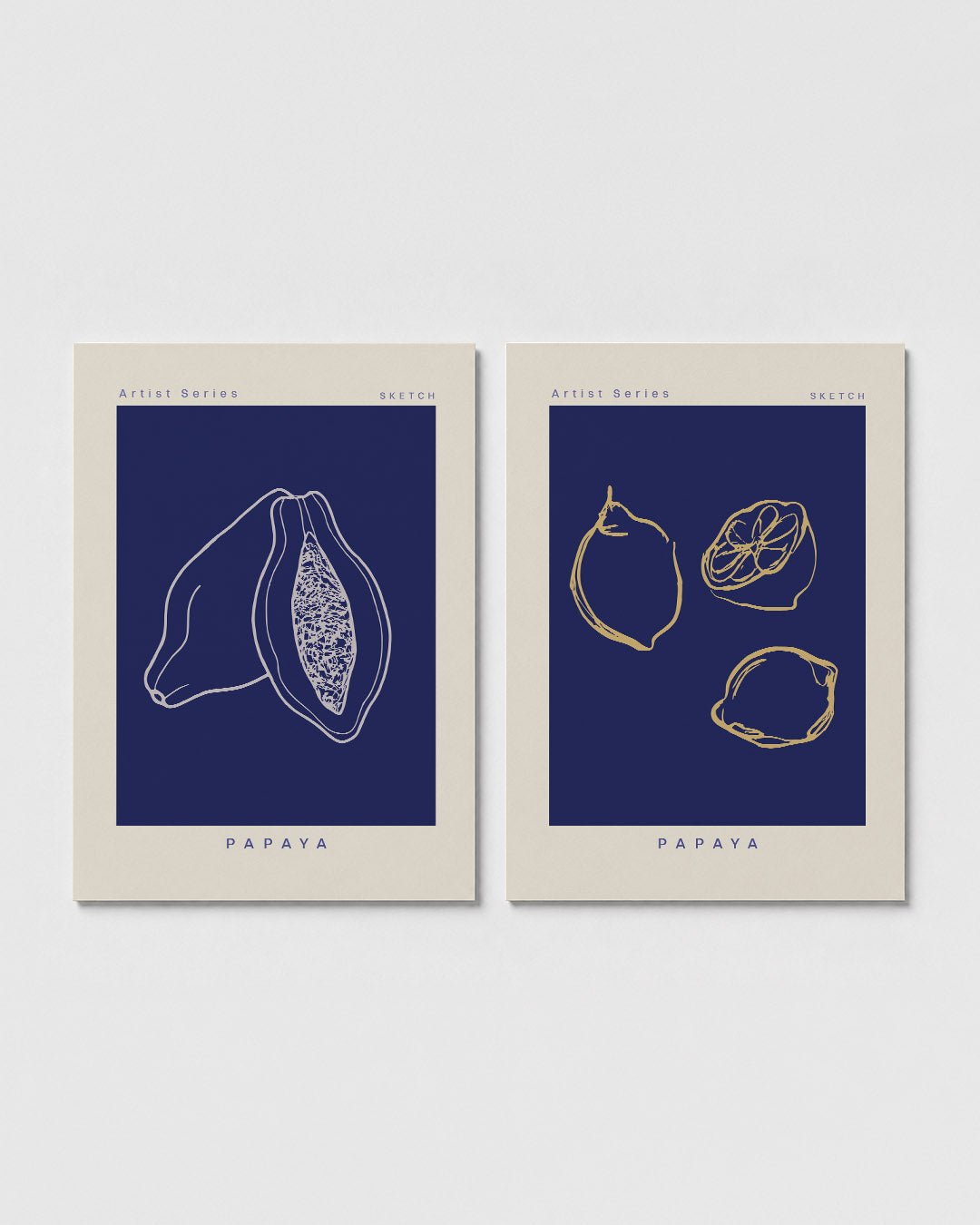 Fruitlijnenspel Posterset