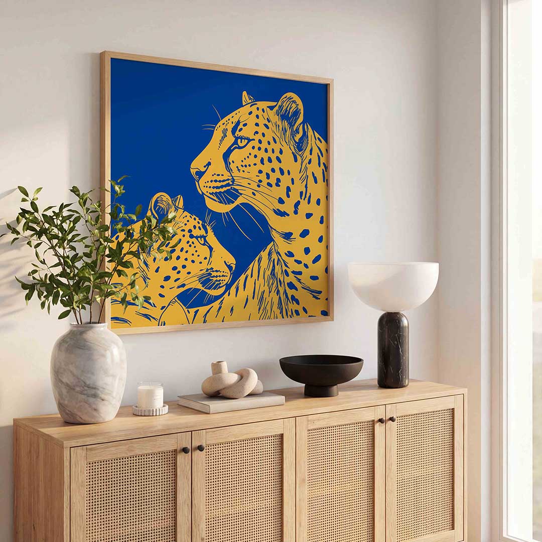 Twee luipaarden Poster