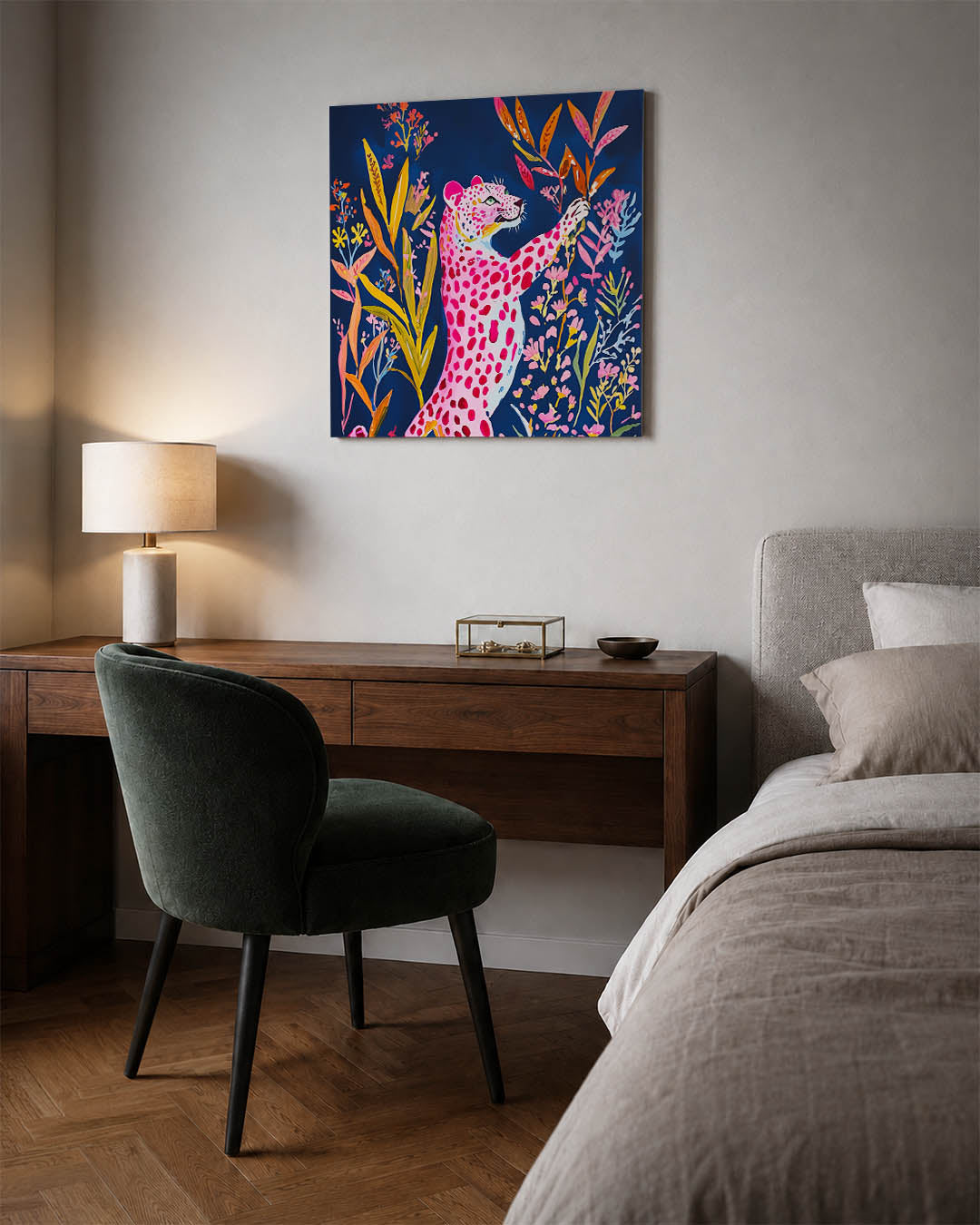 Vrolijke luipaard Kunstwerk
