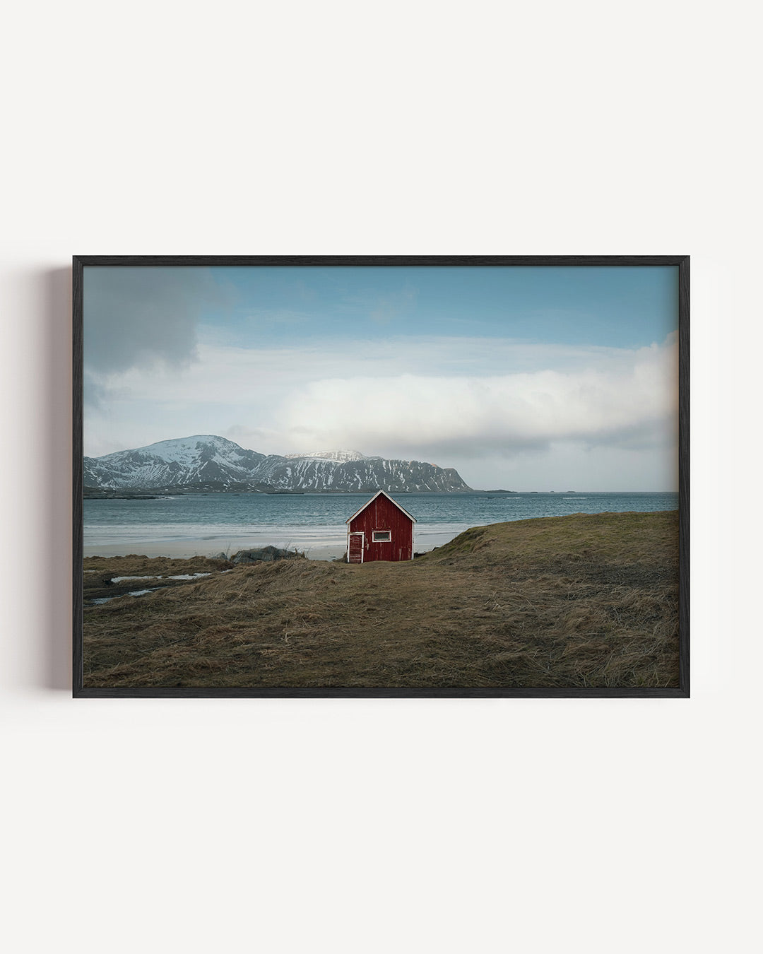 Rood huisje landschap Poster