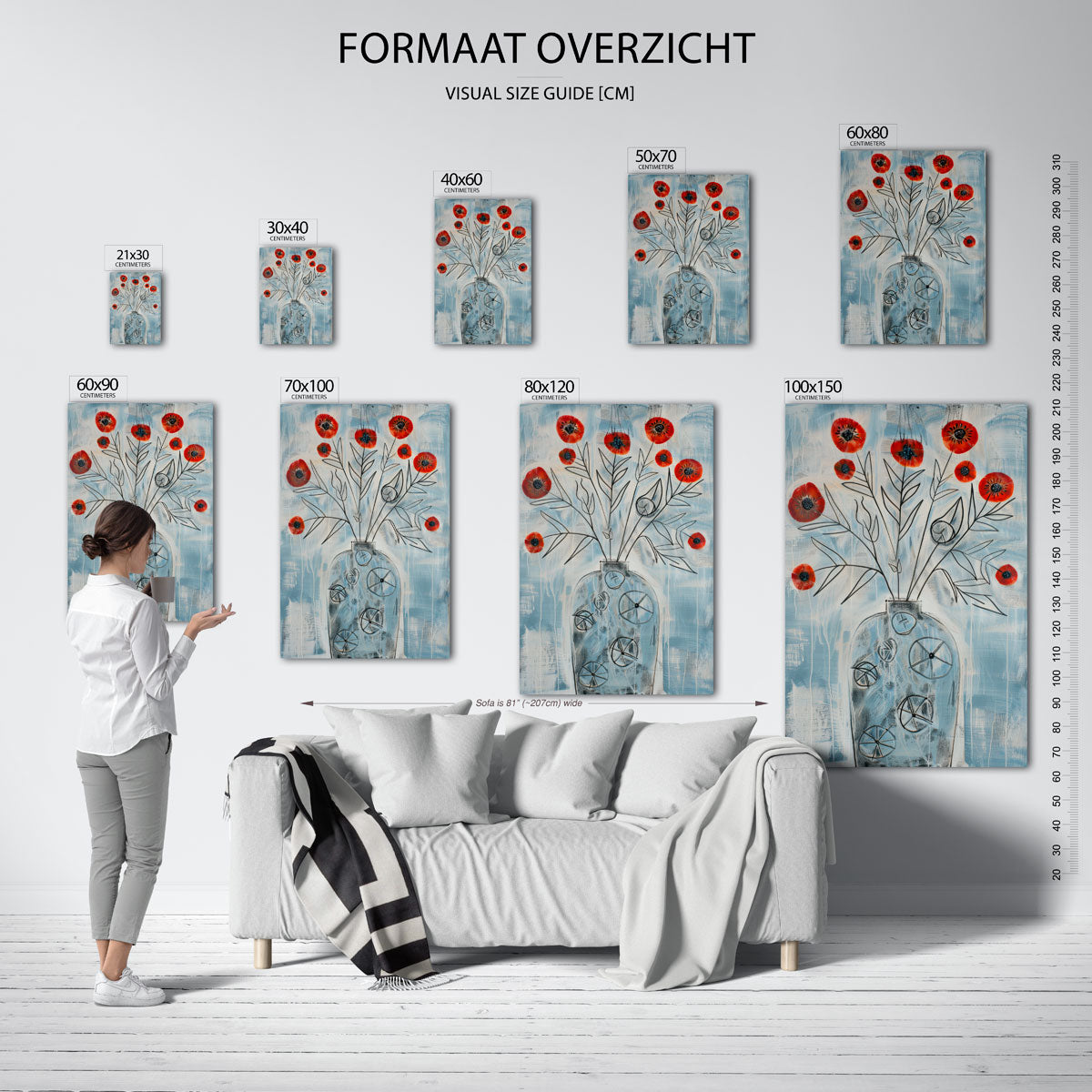 Bloemen in vaas Poster