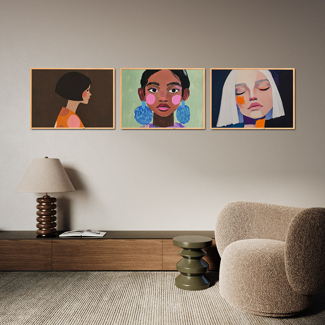 Portret en patronen Posterset