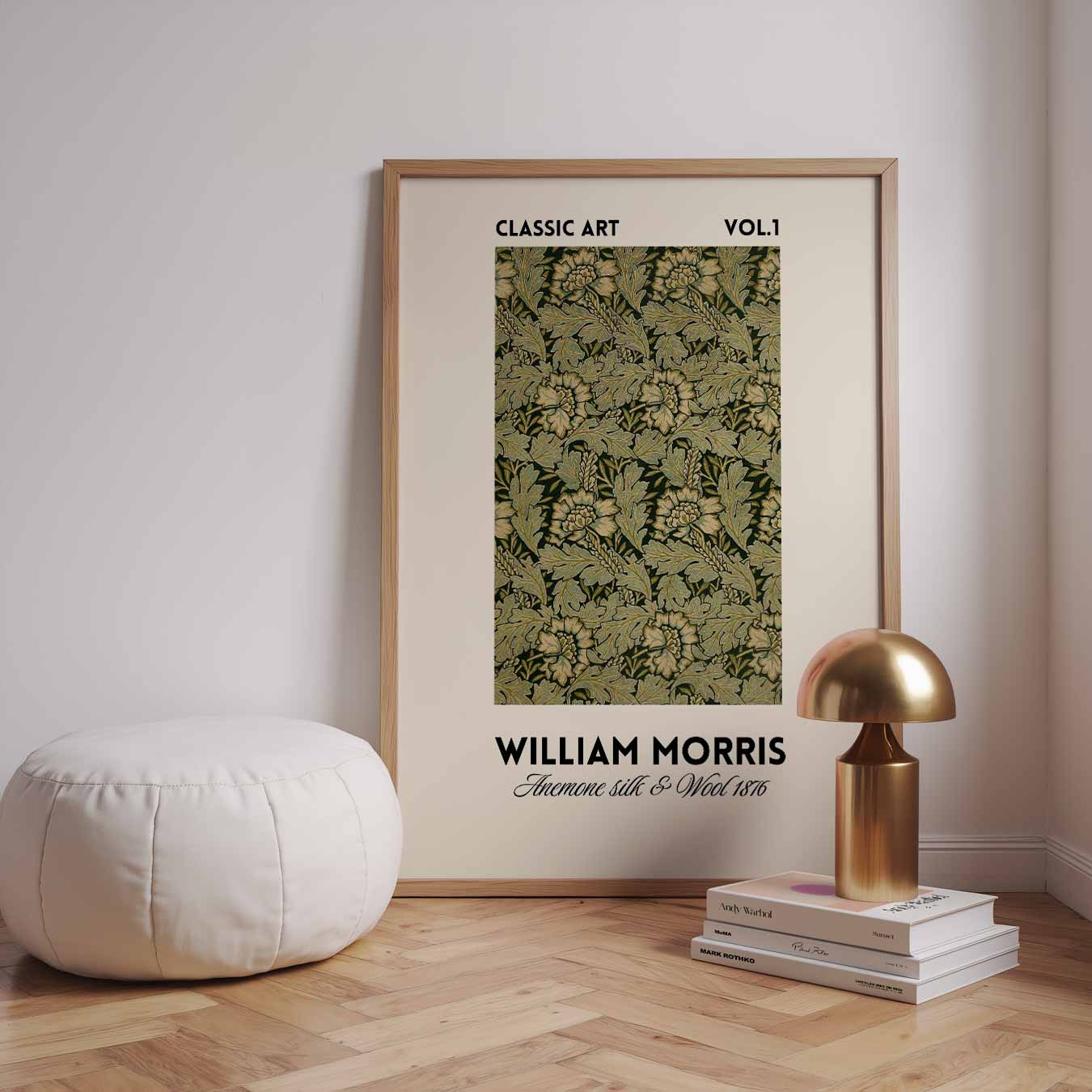 William Morris Anemone Silk & Wool 1876 Poster II-WallArtistic
