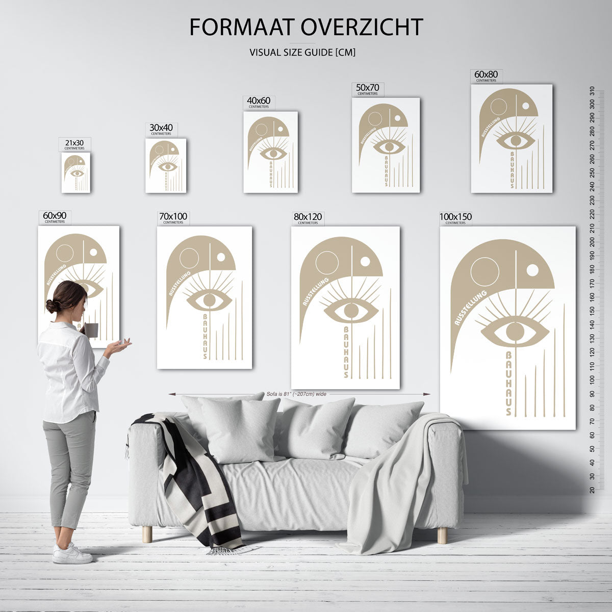 Oog en lijnen Poster