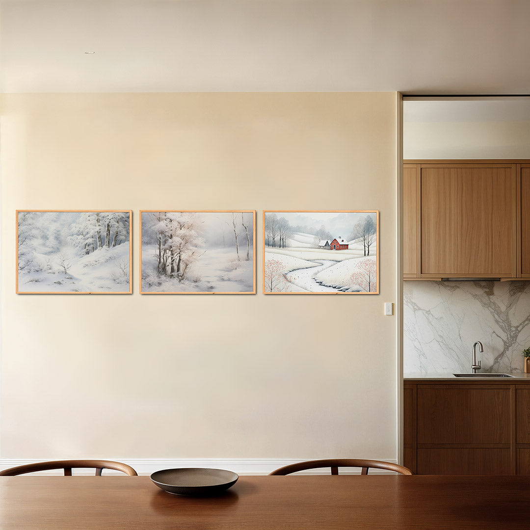 Sneeuwlandschap harmonie Posterset