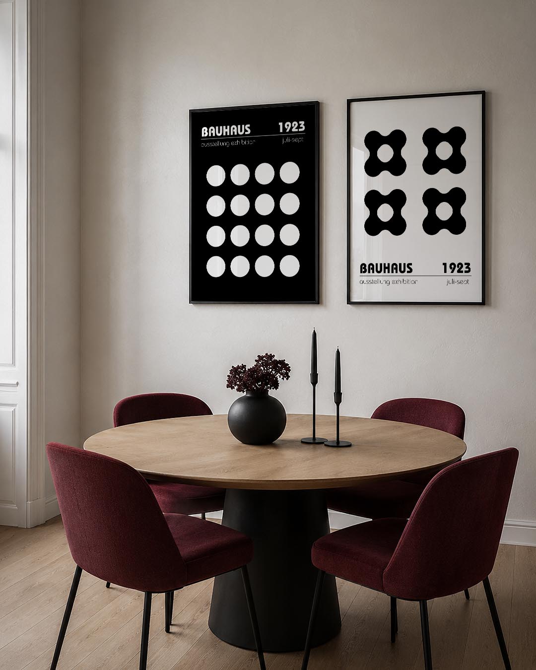 Cirkelpatroon contrast Posterset