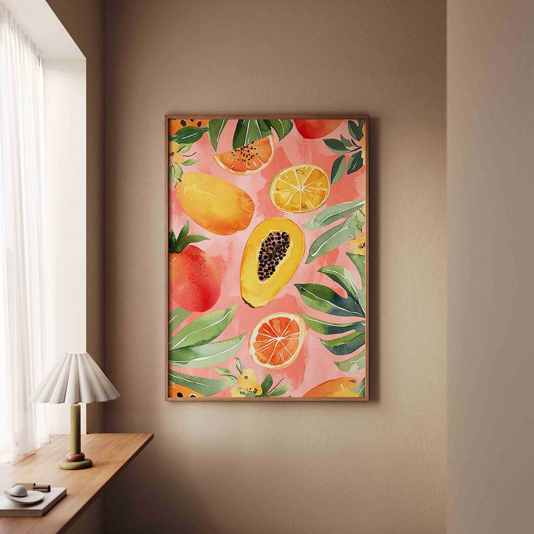 Fruit en bladeren Poster