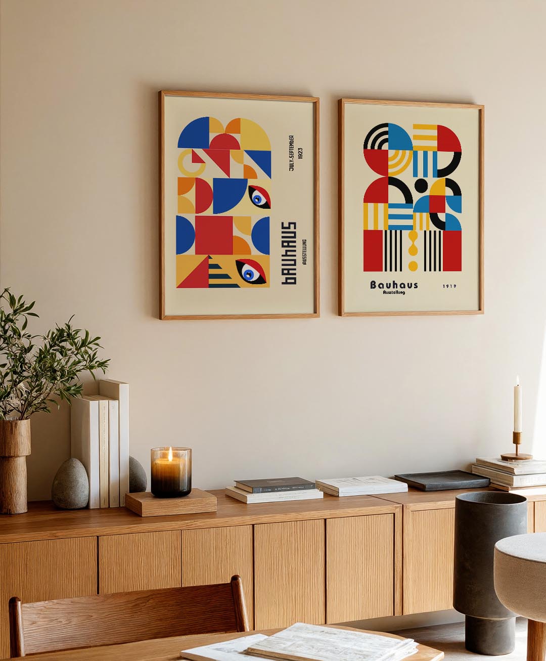 Kleurrijke vormen Posterset