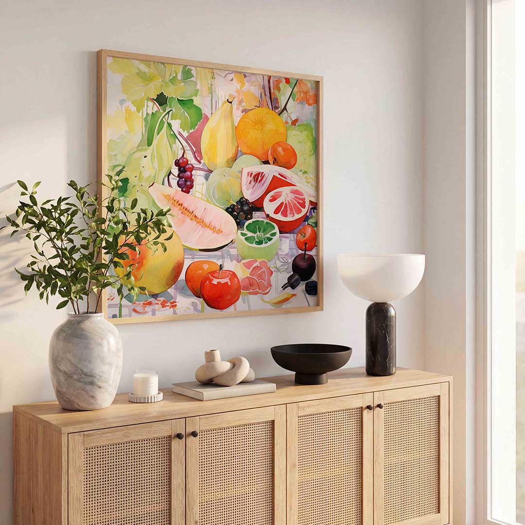 Fruit en bladeren Poster