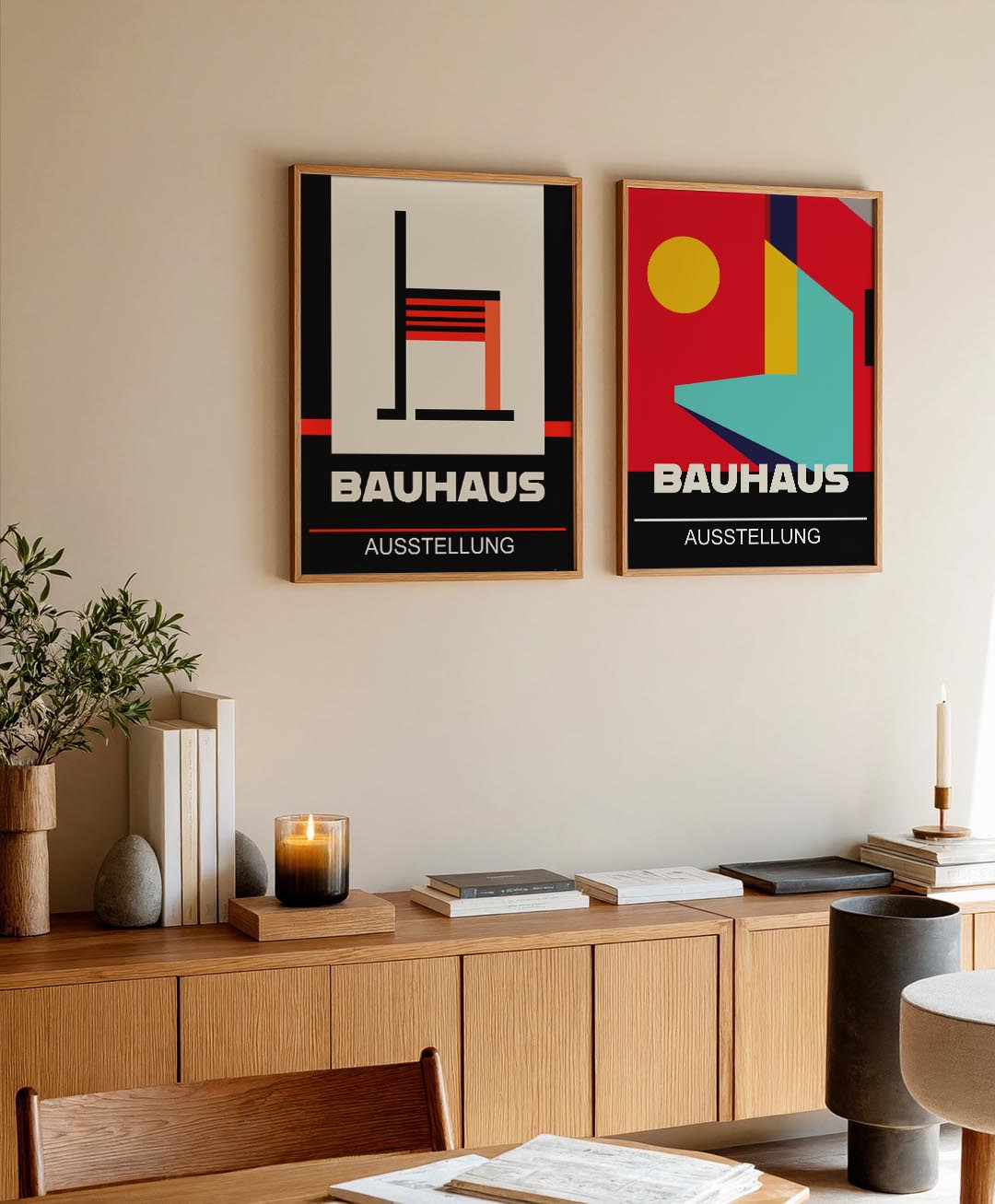 Lijnen en vlakkenspel Posterset