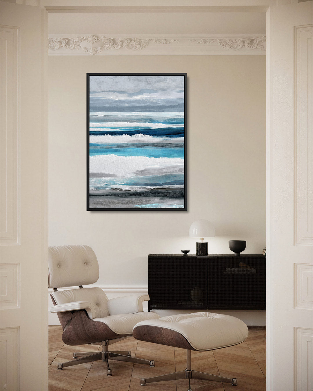 Horizontale kleurenlagen Kunstwerk