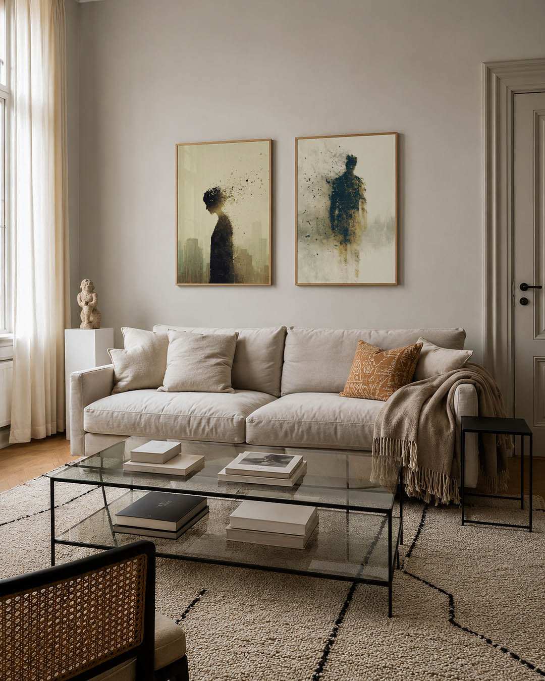 Vervagende silhouet Posterset