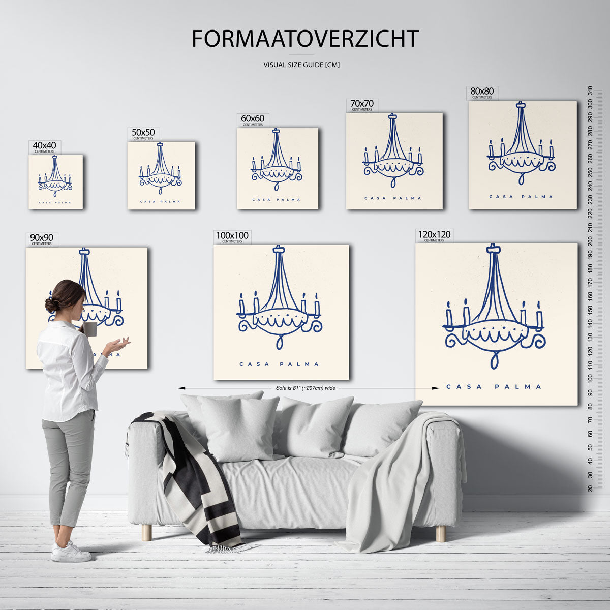 Blauwe kroonluchter Poster
